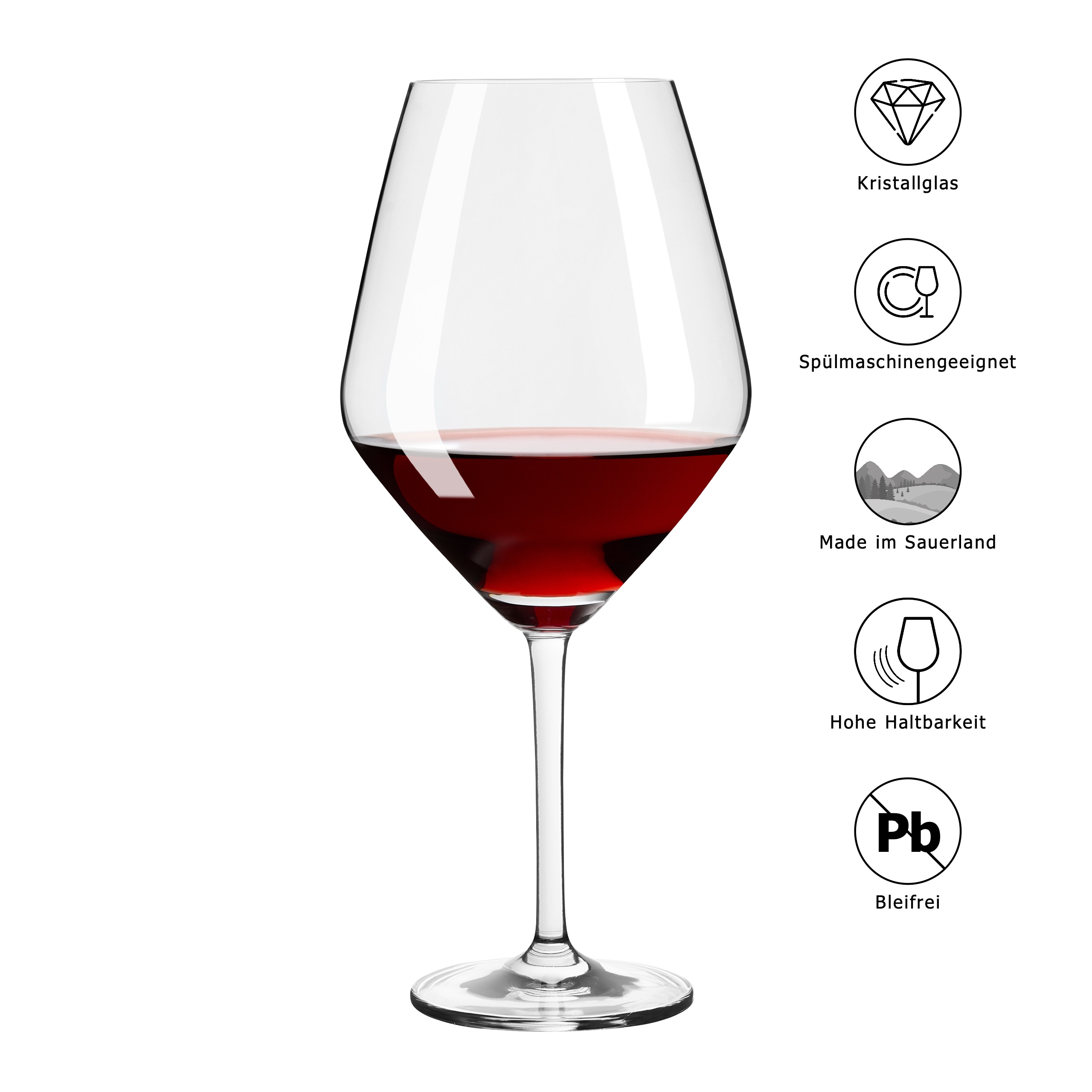 Burgunderglas 6er-Set "Lea"