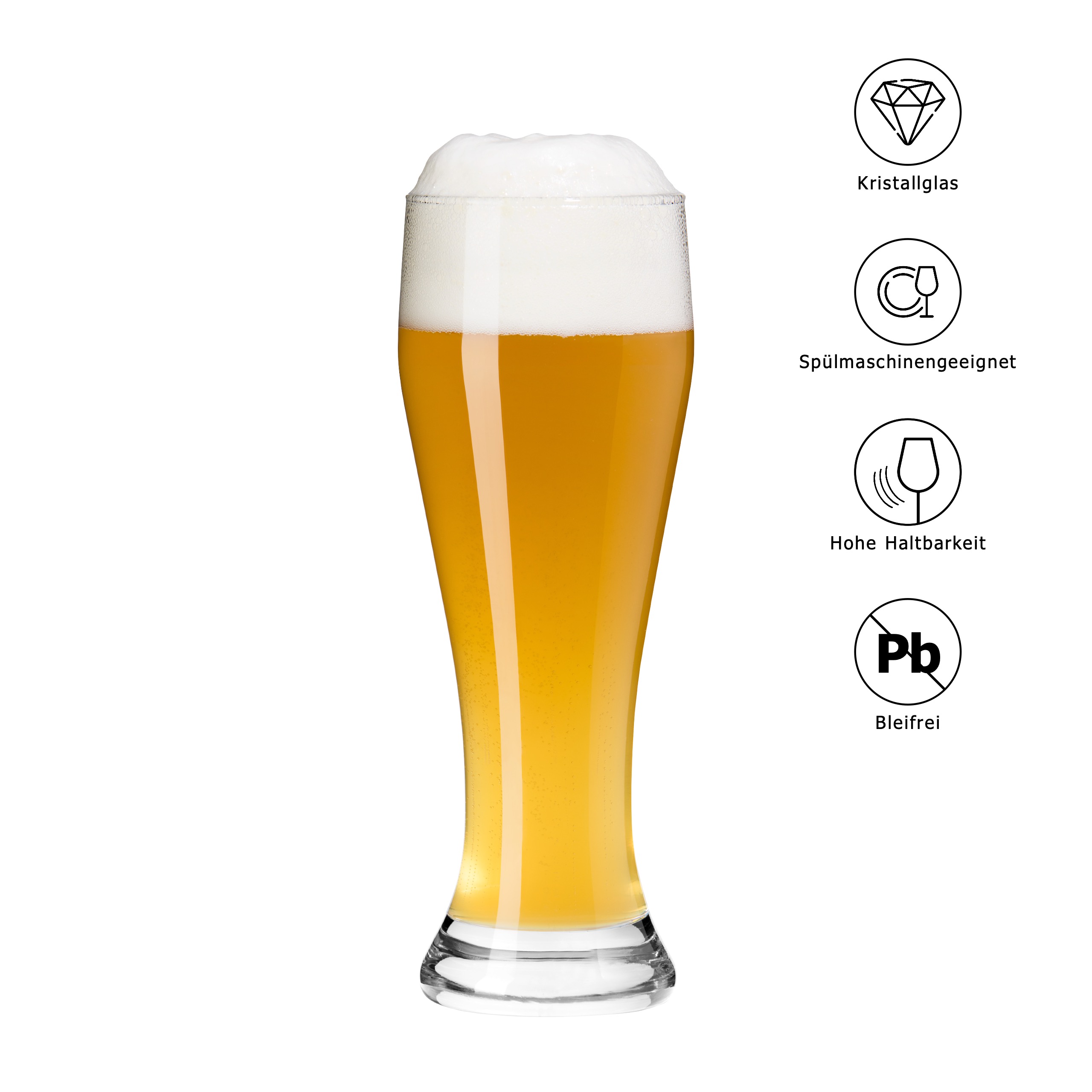 Weizenbierglas 6er-Set "Jannik"